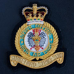 RAF Bomber Command Wire Blazer Badge